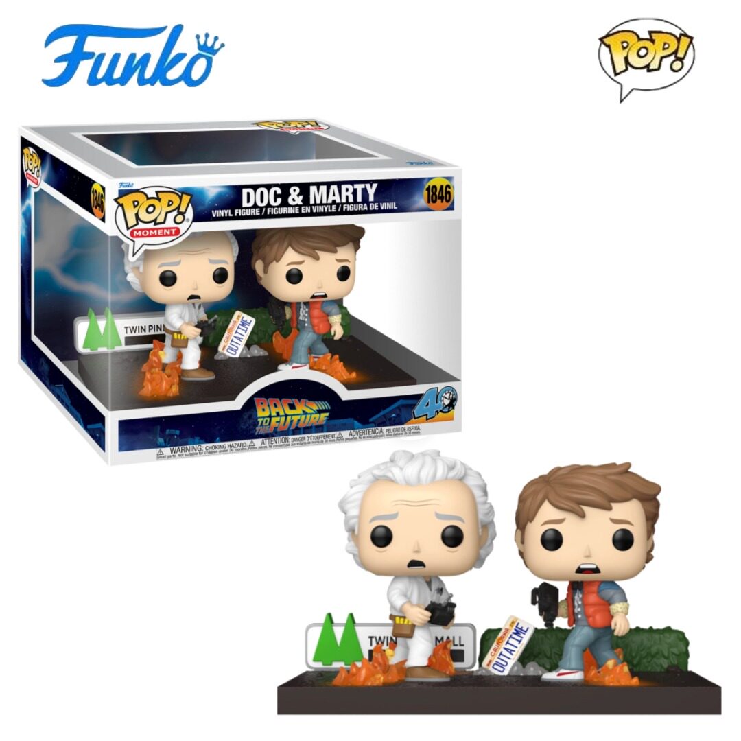 Funko POP 回到未来Back to the Future周边马蒂布朗博士场景手办