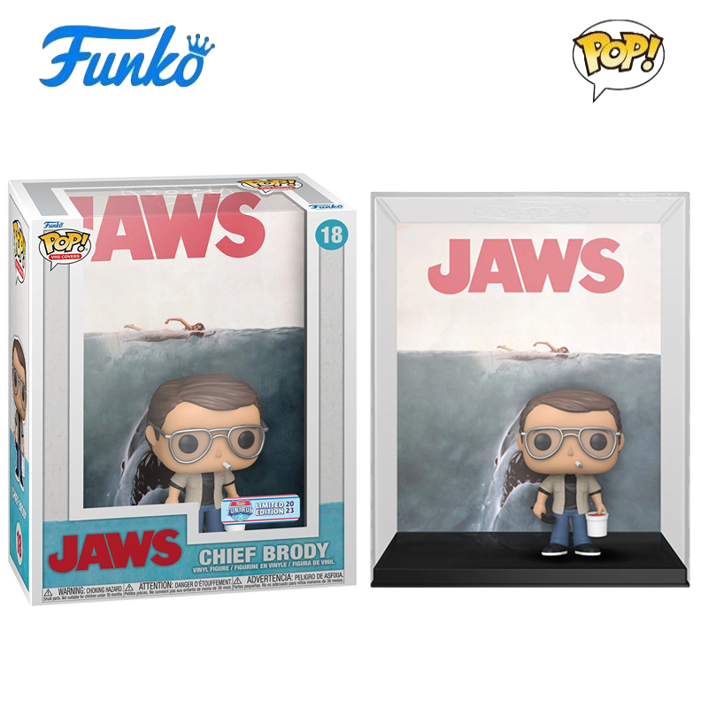 Funko POP大白鲨Jaws海报收藏盒警长Chief Brody公仔摆件2023版18 模玩/动漫/周边/娃圈三坑/桌游 手办/手办景品 原图主图