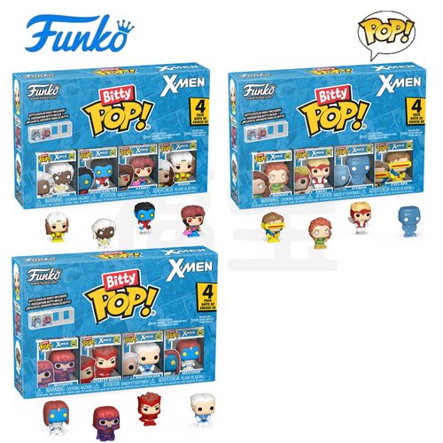 Funko Bitty X战警X-Men周边迷你凤凰女天使冰人镭射眼小手办