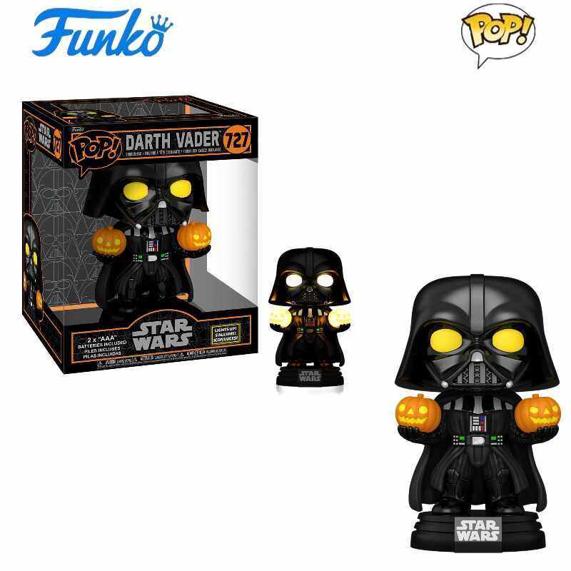 Funko POP 星球大战Star Wars周边万圣节达斯维达发光公仔摇头727