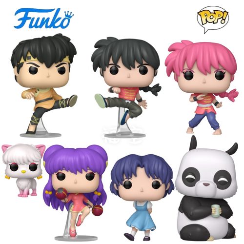 Funko POP乱马Ranma 1/2 周边珊璞 天道茜响良牙熊猫玄马公仔手办