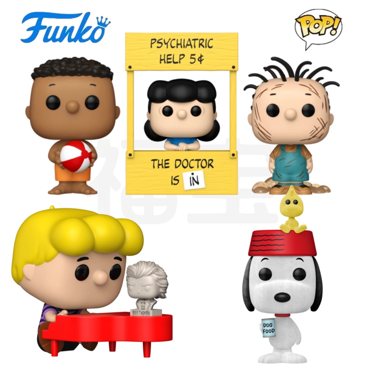 Funko POP花生漫画Peanuts周边史洛德 史努比 富兰克林 露西手办