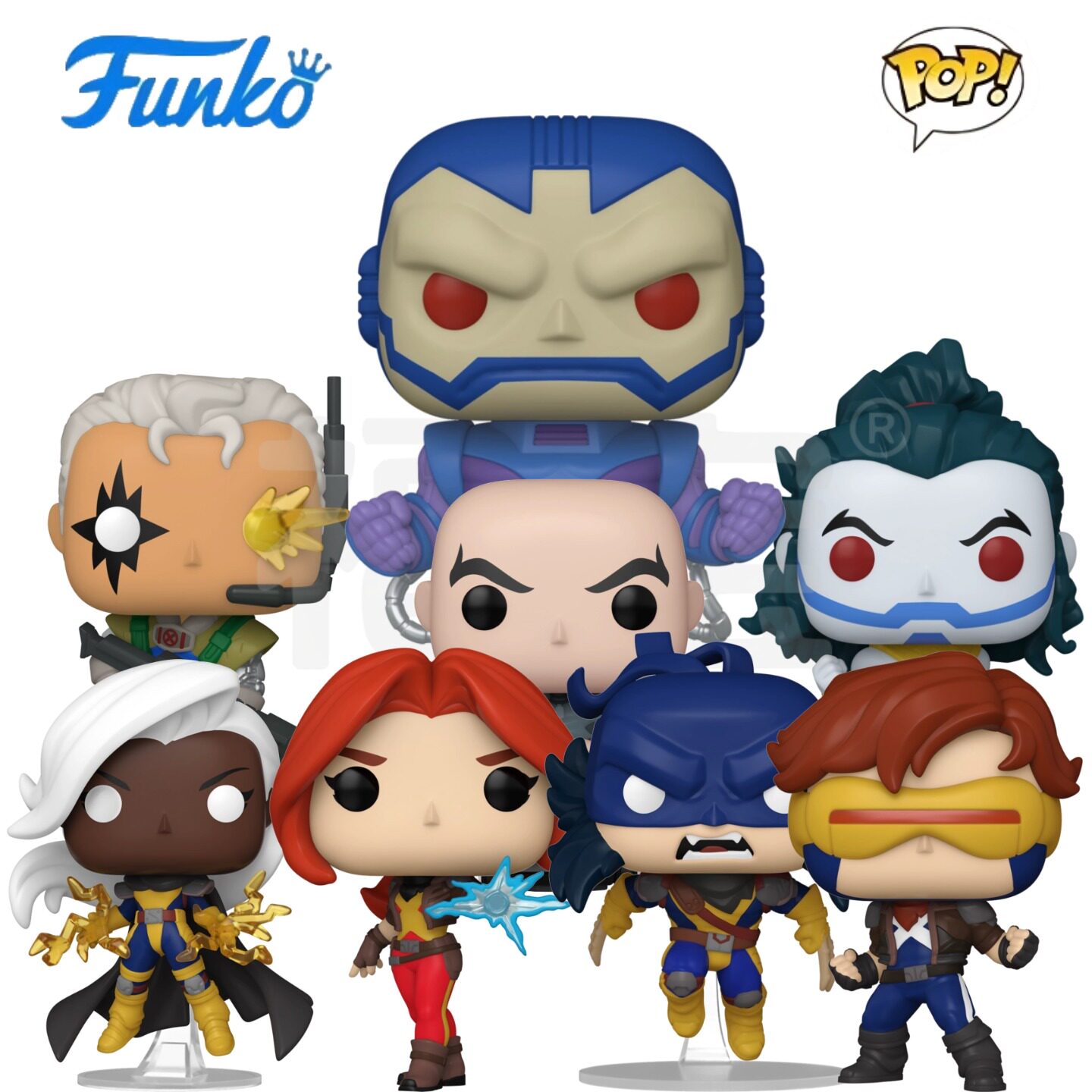 Funko POP漫威X战警X-Men '97镭射眼金刚狼小淘气暴风女X教授手办