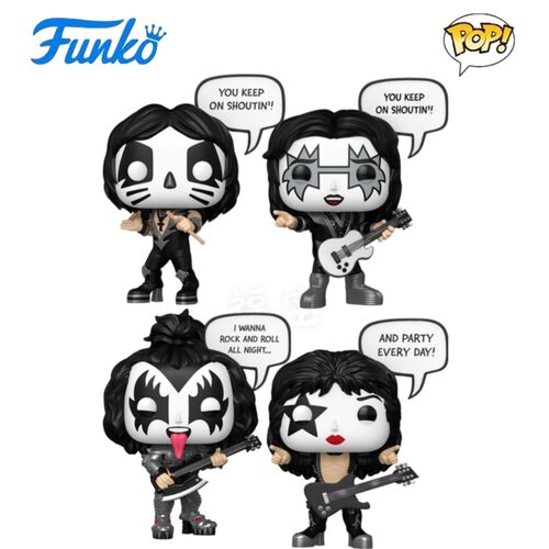 Funko POP 美国摇滚乐队KISS周边 The Starchild The Demon手办