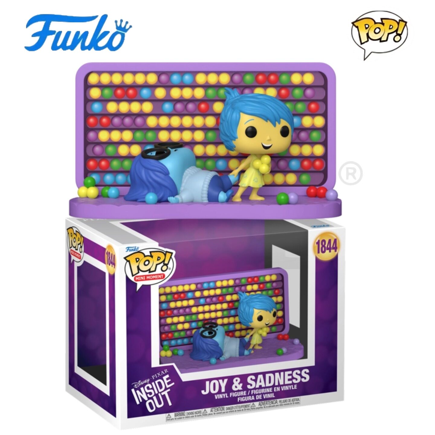 Funko POP 头脑特工队Inside Out周边乐乐忧忧操作台场景公仔手办