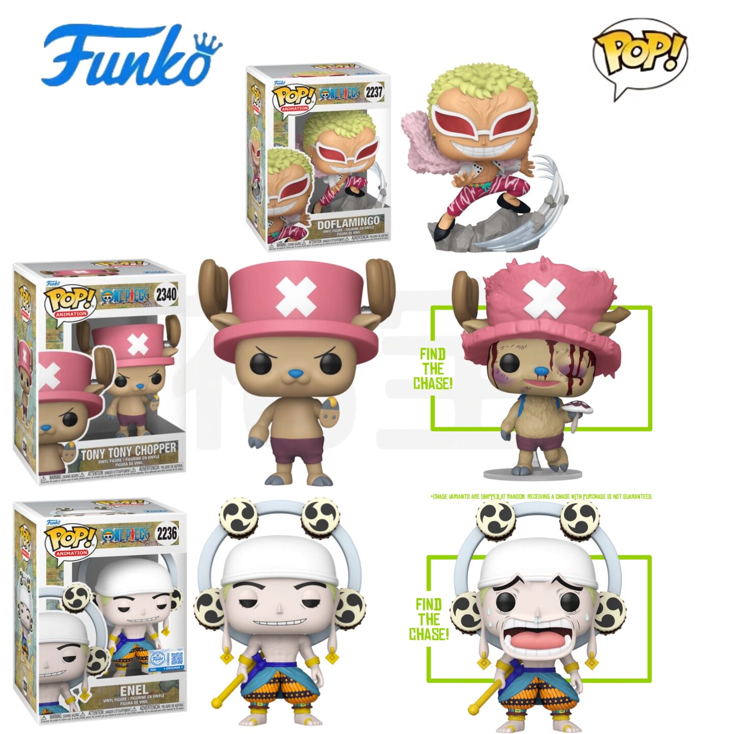 Funko POP海贼王One Piece周边乔巴 明哥 艾尼路公仔手办礼物