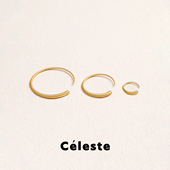 Céleste 极简风磨砂哑光藏式 素圈耳钉女小众原创设计气质耳圈
