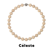 Céleste 白化石串珠项链女小众设计高级气质简约耳环圆珠锁骨链