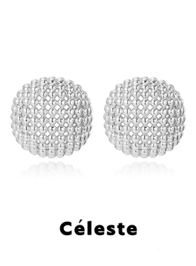 Céleste 豆豆张悦儿同款镂空圆球耳环女高级感轻奢气质百搭耳钉