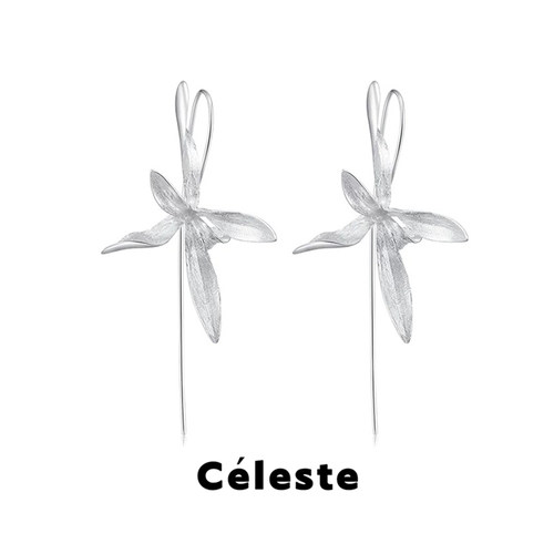 Céleste空谷幽兰立体兰花耳环