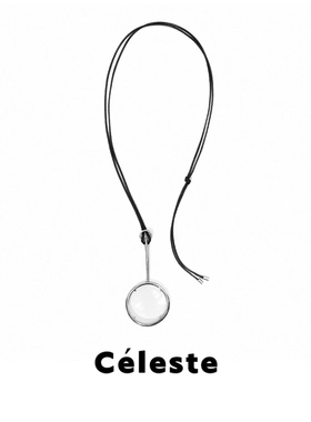 Céleste老钱风放大镜吊坠项链女