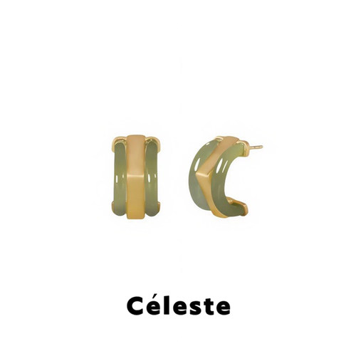 Céleste陈都灵同款绿玉石耳钉女