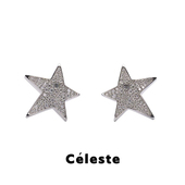Céleste 星芒璀璨镶钻五角星耳钉女小众设计高级感气质百搭耳环