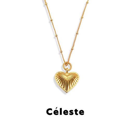 Céleste金晨同款爱心吊坠项链女