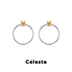Céleste 圈圈金银拼色大耳环女高级感欧美气质百搭S925银针耳圈