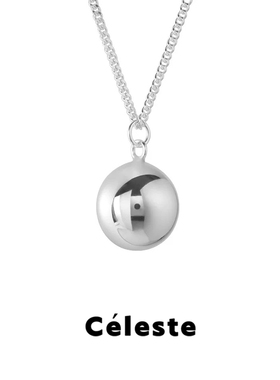 Céleste小众设计圆球吊坠项链女