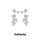 耳钉女设计师小众高级气质百搭长款 Céleste 繁星锆石两戴式 耳环