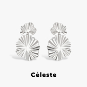 Céleste 大花瓣荷叶耳环女小众设计高级感独特气质百搭显瘦耳钉