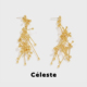 长款 Céleste 豆豆同款 烟花金色流苏耳环高级感气质百搭夸张耳钉