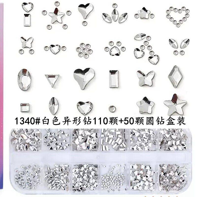 精品牙钻diy材料包自己粘饰品套装牙饰平底贴牙钻小众欧美美甲钻