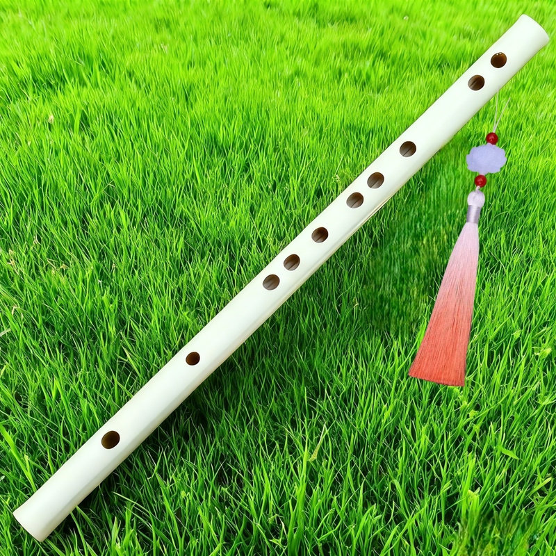 笛子高颜值古风PPR横笛古风笛新手入门笛子道具便宜笛子纯白色cos图片