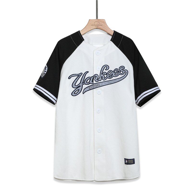 街舞大码嘻哈情侣款男女潮牌拼色美式宽松刺绣棒球服短袖T恤。|ruв категории Женская одежда, футболка - от Buy2taobao.com для оказания профессиональной услуги покупки агента Taobao