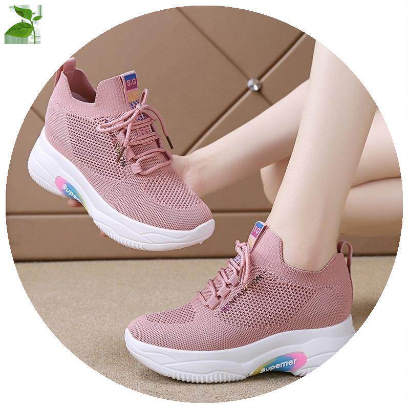 菲荙女鞋fd8内网面透气飞织鞋女士运动休闲鞋n77菲达004