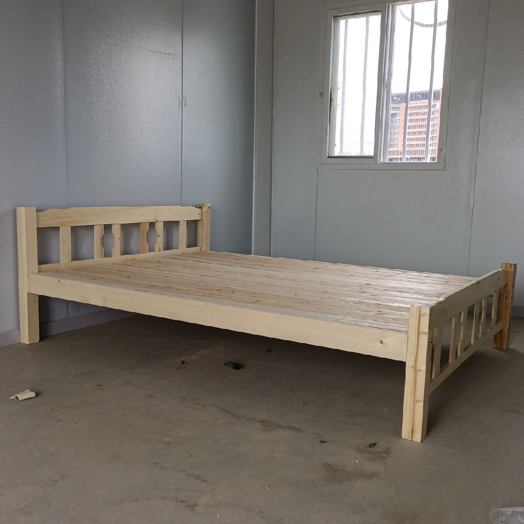 深圳松木实木床1米 1.2米1.5米单人双人全实木单层简易木床架