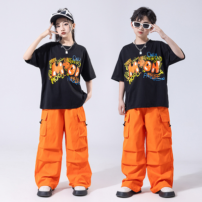 六一儿童街舞潮服少儿hiphop爵士舞套装男女童小学生运动会演出服