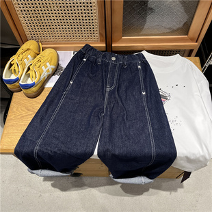 xt015男童春秋款原色复古薄牛仔裤新品痞帅男孩新款韩版长裤