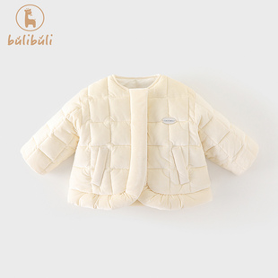 女童棉服冬装2025新款女宝宝小香风加厚保暖棉衣冬季婴幼童外套潮