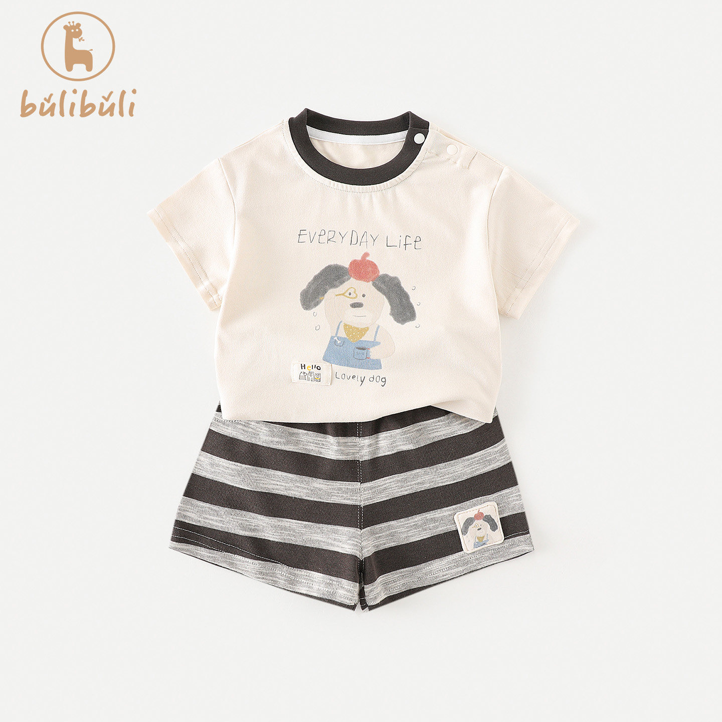 儿童套装夏装2026新款男女宝宝卡通短袖短裤夏季婴幼童衣服两件套