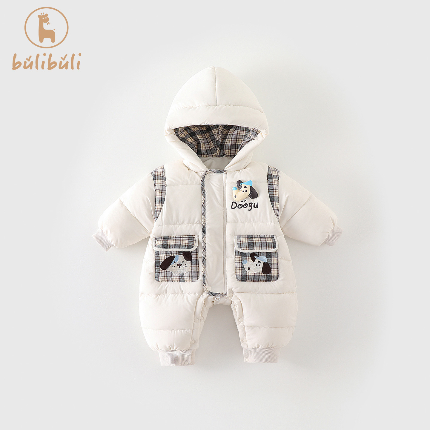 婴儿衣服冬装2025新款男宝宝连体衣加厚保暖棉衣冬季外出抱衣爬服