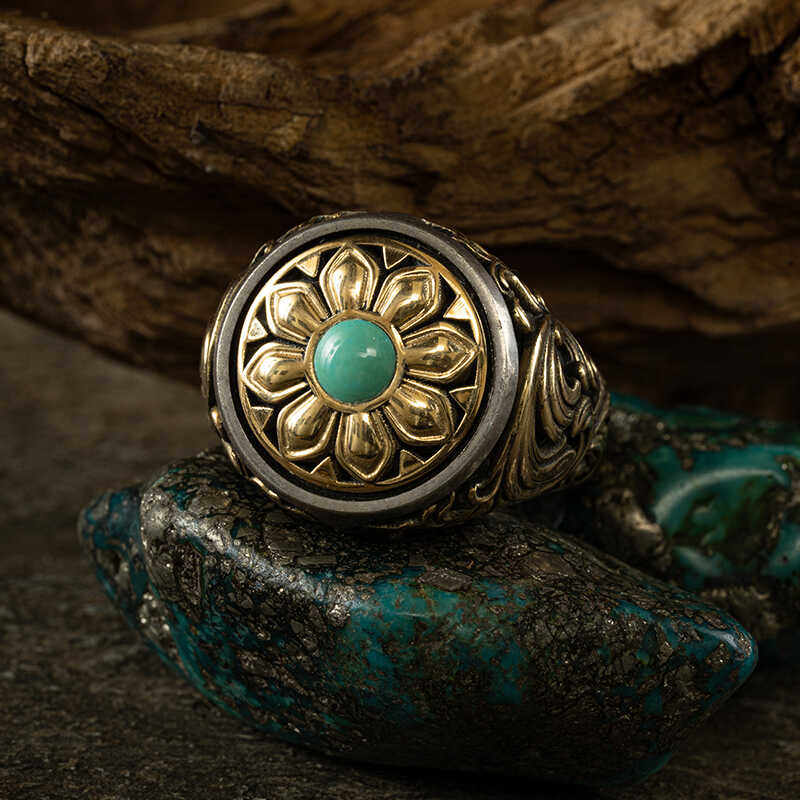 菩客 久幽制造一丁轮回系列 乌巴拉戒指 国潮纯手工银饰男女指环