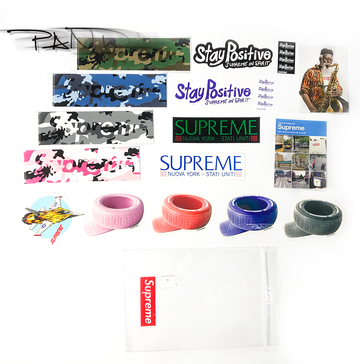 Supreme 20FW BOX LOGO  迷彩开季贴纸人物贴纸贴画