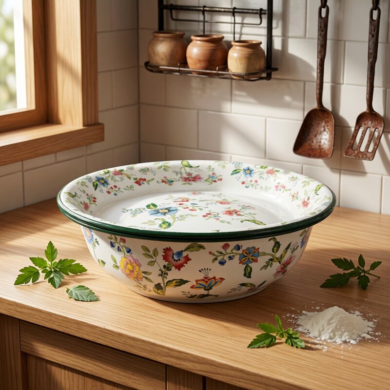 YAHOO特厚珐琅搪瓷和面盆盘套装可选揉发面盆家用洗菜盆饺子馅料