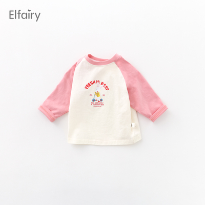 Elfairy女童卡通长袖T恤春秋