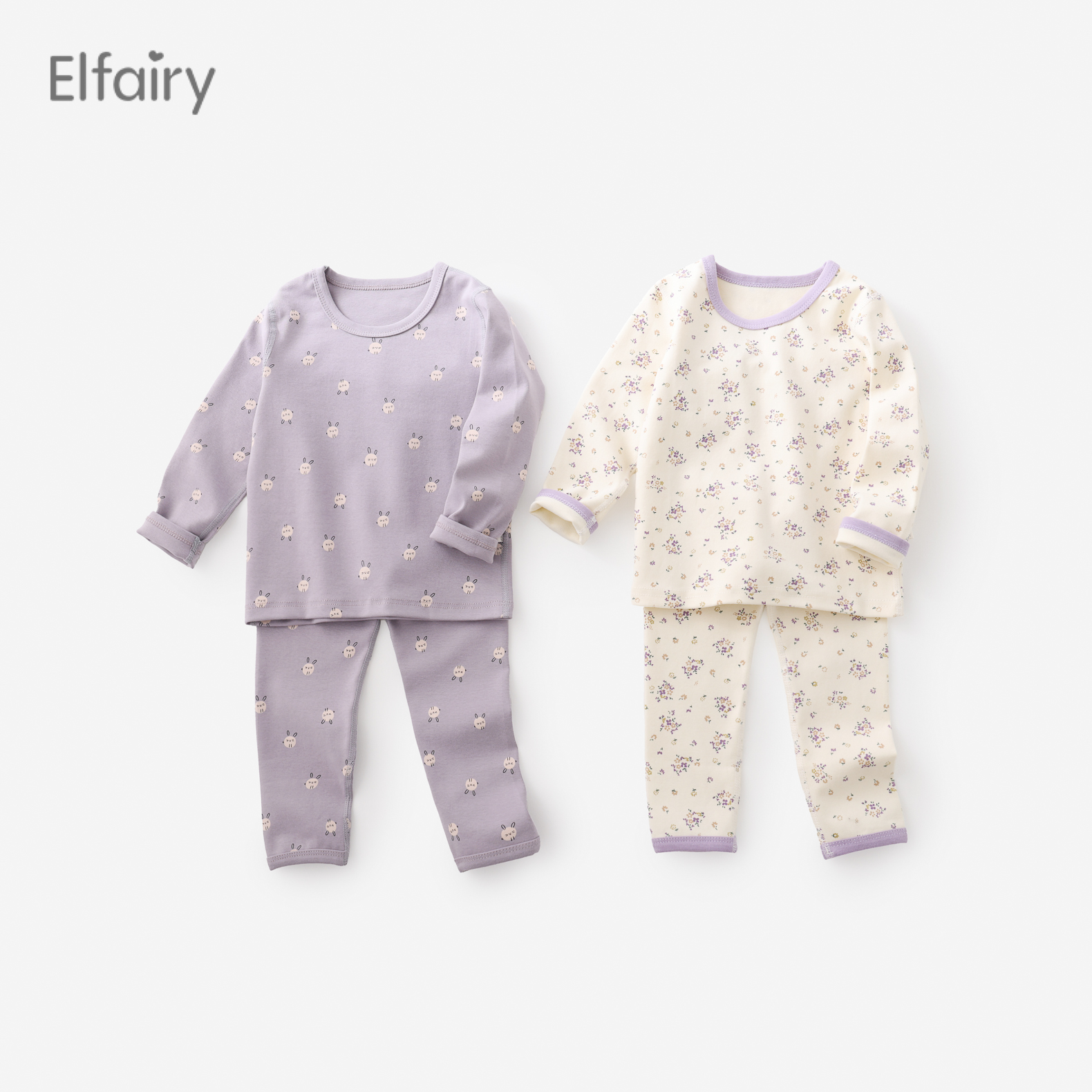 Elfairy女童家居服卡通内衣套装