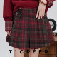 T`CREER｜ 玫瑰骑士 韩系学院风减龄气质百搭格子短裙女