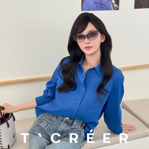 T`CREER白瓷秋季通勤长袖衬衫