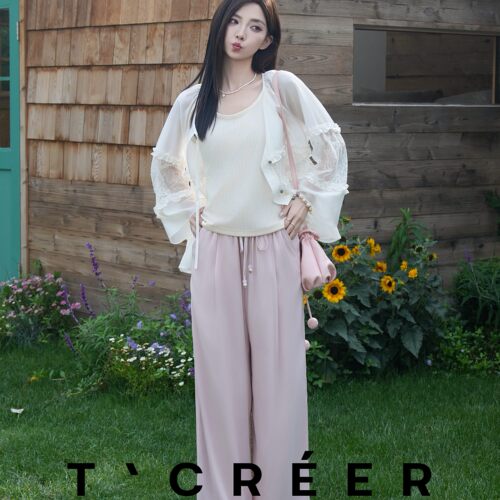 T`CREER 归字谣 2026新款高腰垂感直筒裤夏季女薄款显瘦休闲裤子