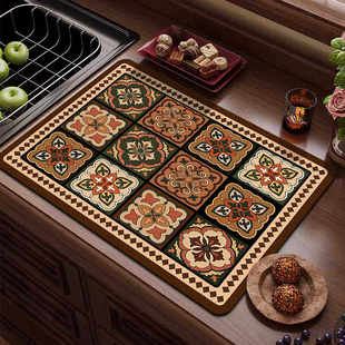 西西里轻奢咖啡机厨房台面沥水垫吸水洗手台防滑隔热碗垫泥吸水凉