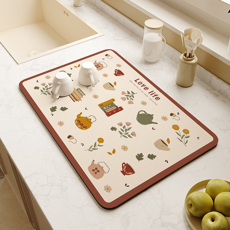 矽藻泥厨房台面沥水垫洗手台洗碗吸水凉垫水龙头沥水垫免洗厨房地,居家布艺,厨房地垫,淘宝优惠券,粉丝福利购,淘宝优惠卷