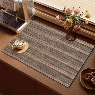 美式覆古厨房台面沥水垫咖啡机垫餐垫吸水速干垫隔热垫吧台垫桌垫