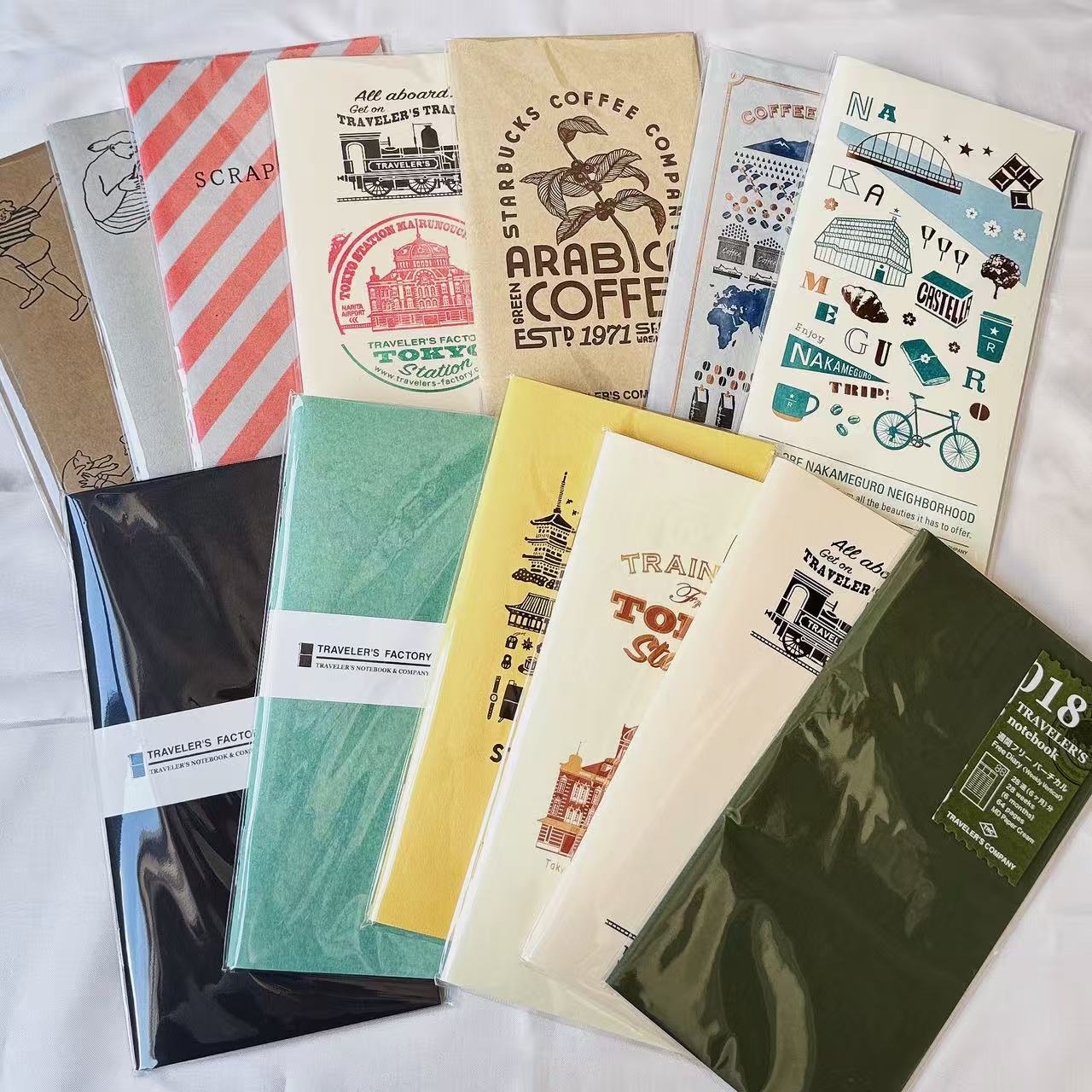 现货 日本正品TN旅行者手账本BK 限定款 标准/护照内芯 内页 合集图片