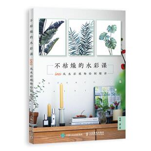 不枯燥的水彩课-ins风水彩植物绘制精讲书沈晔  艺术书籍