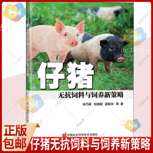 仔猪无抗饲料与饲养新策略 张乃锋等著 小猪养殖技术小肥猪养殖技术仔猪饲料配制 仔猪减抗养殖圈舍建设 仔猪减抗养殖饲料配制技术