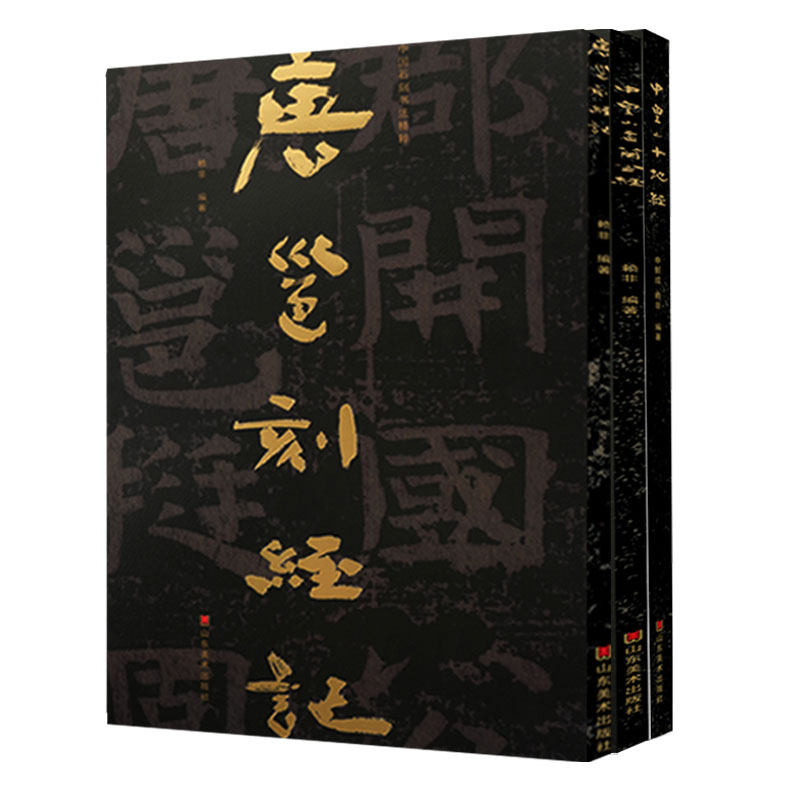 正品包邮 中国石刻书法精粹套装3册 唐邕刻经记 中皇山十地经 中皇山盂兰盆经  摩崖石刻书法 书法临习参考书籍