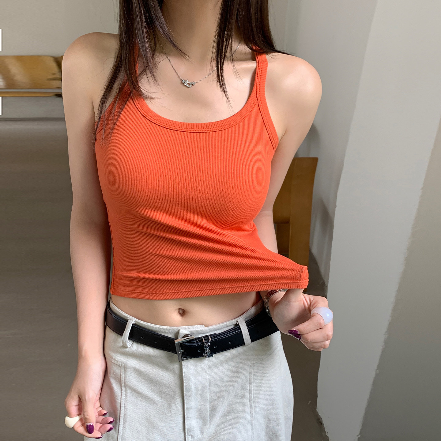 【夏日清爽穿搭吊带背心】U领图片