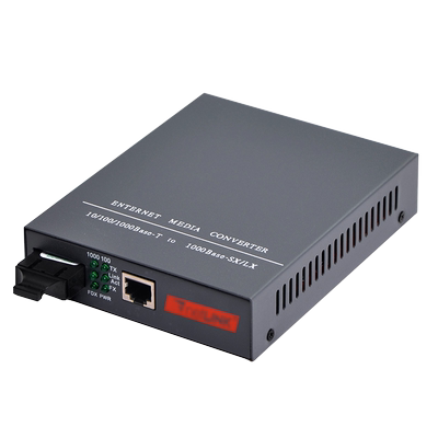 LHGD千兆多模双纤光纤收发器HTB-GM-2KM光电转换器内置电源一台